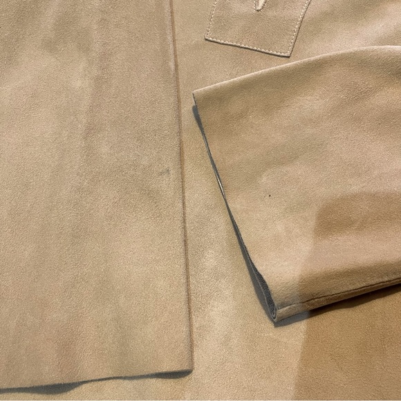 Theory Boho Leather Top with two leather corded bows Size M - Carmel color - Picture 17 of 17